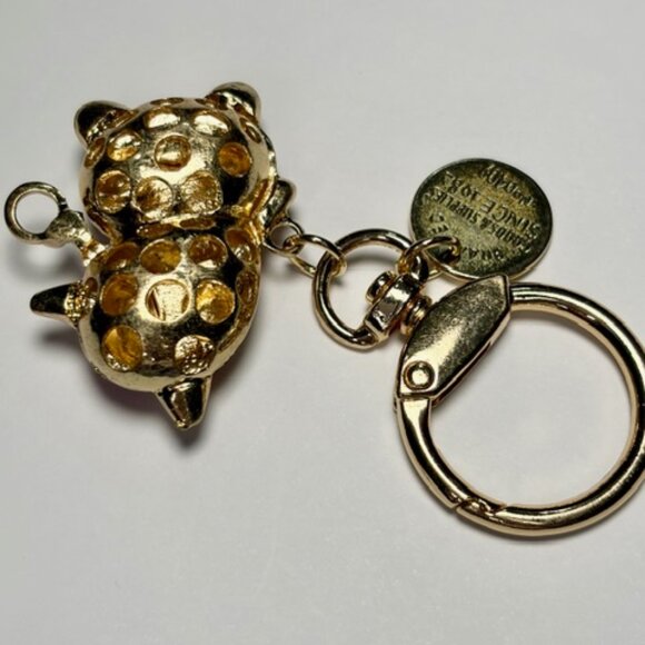 Branded Goods & Supplies Red Rhinestone Maneki Neko Lucky Cat Keychain Y2K Bling - Picture 5 of 6